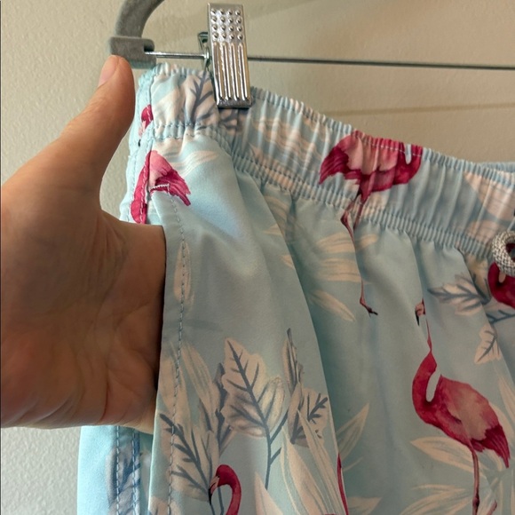 Tropical Flamingo Print Men's Swim Trunks XXL - Picture 9 of 10